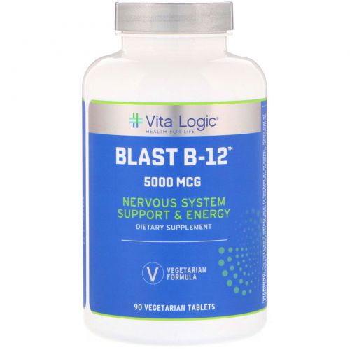 Vita Logic, Blast B-12, 5000 mcg, 90 Vegetarian Tablets