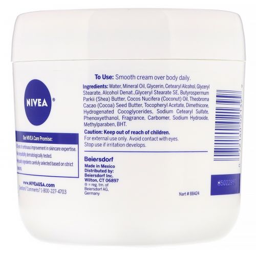 Nivea, Крем для тела, какао-масло, 439 г (15.5 унций)