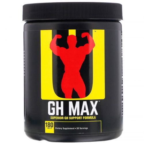 Universal Nutrition, GH Max, добавка для поддержания гормонов роста, 180 таблеток