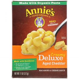 Annie's Homegrown, Делюкс обед. Ракушки с соусом из сыра чеддер 11 унции (312 г)
