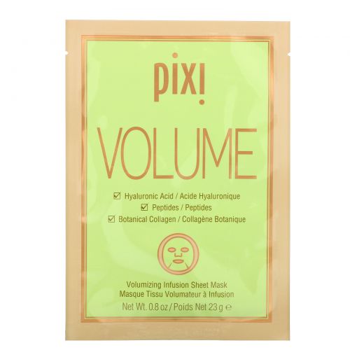 Pixi Beauty, Skintreats, Plump Collagen Boost, Volumizing Infusion Sheet Mask, 3 Sheets