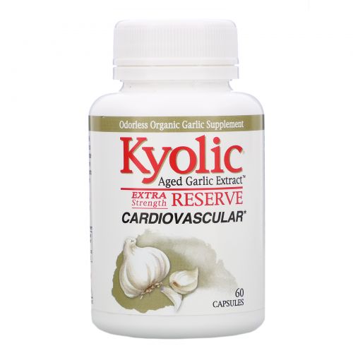 Kyolic, Aged Garlic Extract, повышенная сила действия, 60 капсул