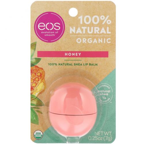 EOS, 100% Natural Shea Lip Balm, Honey, 0.25 oz (7 g)