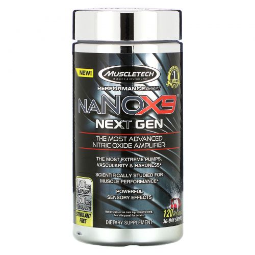 Muscletech, Performance Series, naNOX9 Next Gen, 120 Rapid Caplets