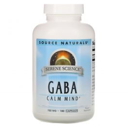 Source Naturals, ГАМК, 750 мг, 180 капсул