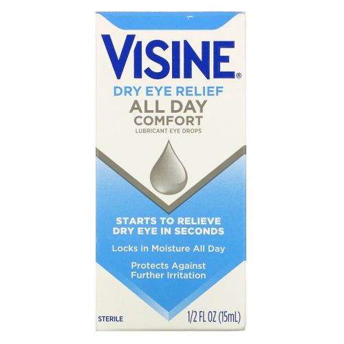 Visine, Dry Eye Relief, All Day Comfort, Lubricant Eye Drops, 1/2 fl oz (15 ml)