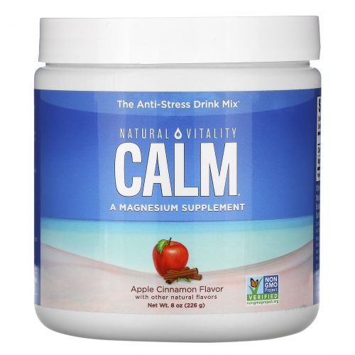 Natural Vitality, CALM, The Anti-Stress Drink Mix, Apple Cinnamon ,  8 oz (226 g)