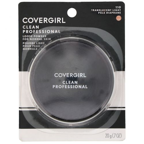 Covergirl, Clean Professional, рассыпчатая пудра, оттенок 110 «Прозрачный светлый», 20 г (0,7 унции)