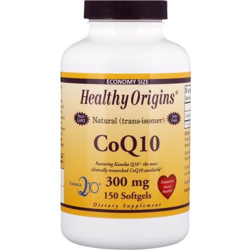 Healthy Origins, Гель коэнзим Q10 (Kaneka Q10), 300 mg, 150 гелевых капсул