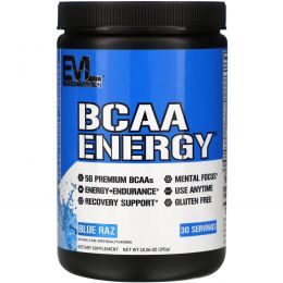 EVLution Nutrition, BCAA Energy,  Blue Raz, 9.5 oz (270 g)