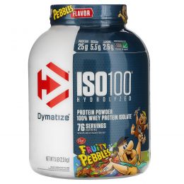 Dymatize Nutrition, ISO100, гидролизованный 100% изолят сывороточного протеина, фруктовый вкус, 2,3 кг (5 фунтов)