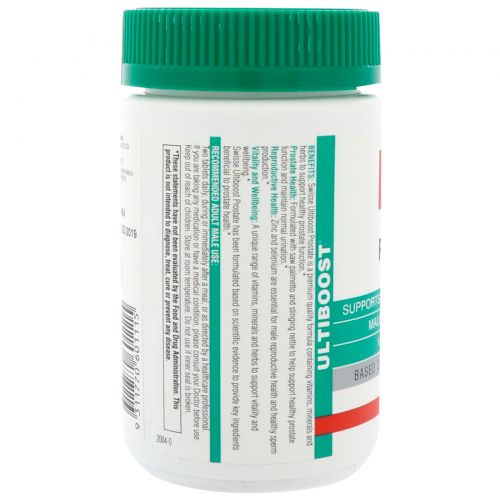 Swisse, Ultiboost, Prostate, Men's Health, 50 Tablets