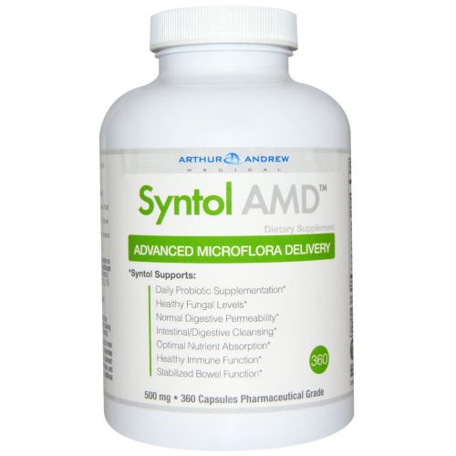 Arthur Andrew Medical, Syntol AMD, Advanced Микрофлора Доставка, 500 мг, 360 капсул