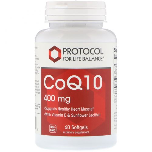 Protocol for Life Balance, CoQ10, 400 mg, 60 Softgels