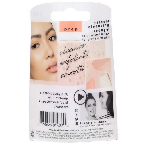 Real Techniques by Samantha Chapman, Miracle Cleansing Sponge, 1 Sponge