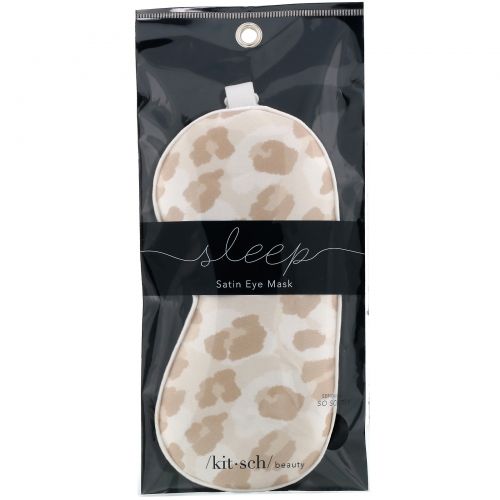 Kitsch, Satin Eye Mask, Leopard, 1 Eye Mask