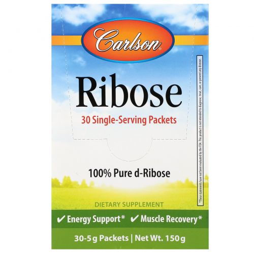 Carlson Labs, Ribose , 30 Single Serving Packets, 5 g Each