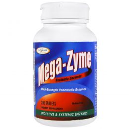 Enzymatic Therapy, Mega-Zyme, системные ферменты, 200 таблеток