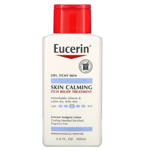 Eucerin, Успокаивающий уход для кожи с эффектом устранения зуда, без отдушек, 200 мл (6,8 жидких унций)