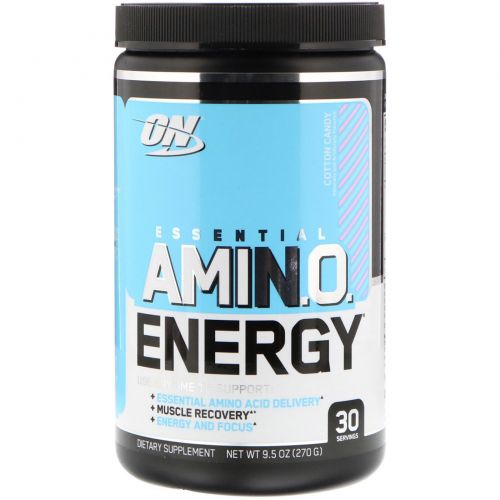 Optimum Nutrition, Essential Amino Energy, сладкая вата, 9,5 унц. (270 г)