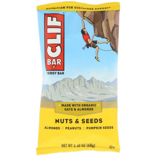 Clif Bar, Energy Bars, Nuts & Seeds, 12 Bars, 2.40 oz (68 g) Each