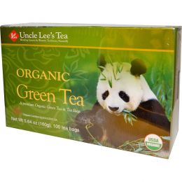 Uncle Lee's Tea, Органический зелёный чай, 100 чайных пакетиков, 160 г