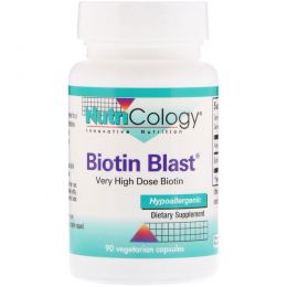 Nutricology, Biotin Blast, 90 вегетарианских капсул