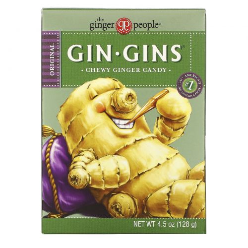 The Ginger People, Gin · Gins, жевательная имбирная конфета, 4,5 унции (128 г)