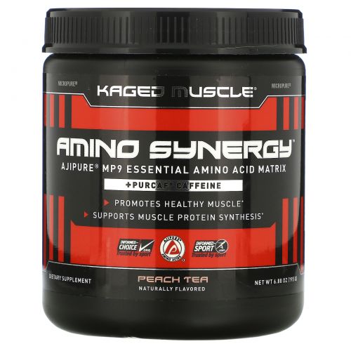 Kaged Muscle, Amino Synergy, Peach Tea, 6.88 oz (195 g)