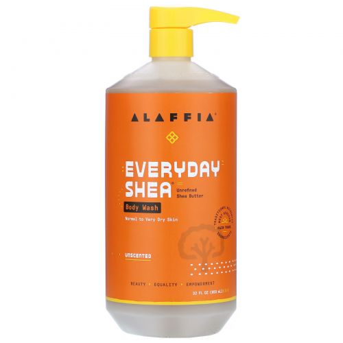 Everyday Shea, Moisturizing Body Wash, Unscented, 32 fl oz (950 ml)