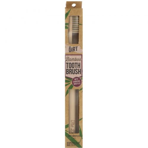 The Dirt, Bamboo Toothbrush with Charcoal Bristles, 1 Toothbrush