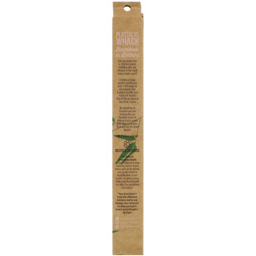 The Dirt, Bamboo Toothbrush with Charcoal Bristles, 1 Toothbrush