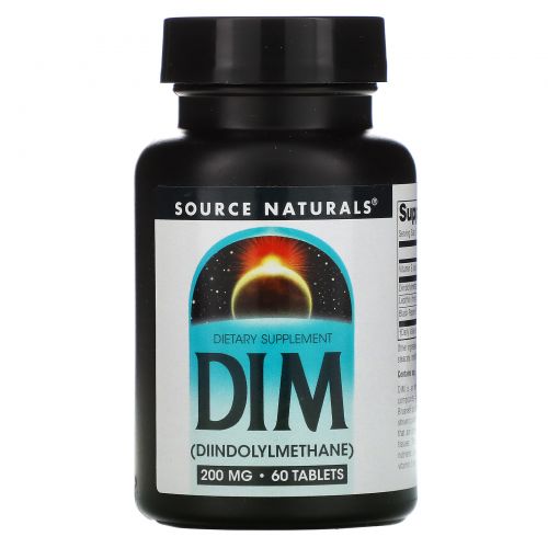 Source Naturals, DIM (Дииндолилметан ), 200 мг, 60 таблеток