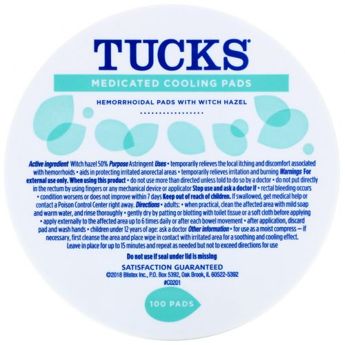 Tucks, Medicated Cooling Pads, 100 Pads