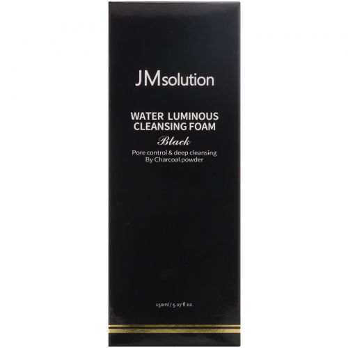 JM Solution, Water Luminous Cleansing Foam, Black, 5.07 fl oz (150 ml)