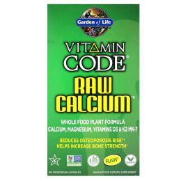 Garden of Life, Vitamin Code, Натуральный кальций, 60 вегетарианских капсул