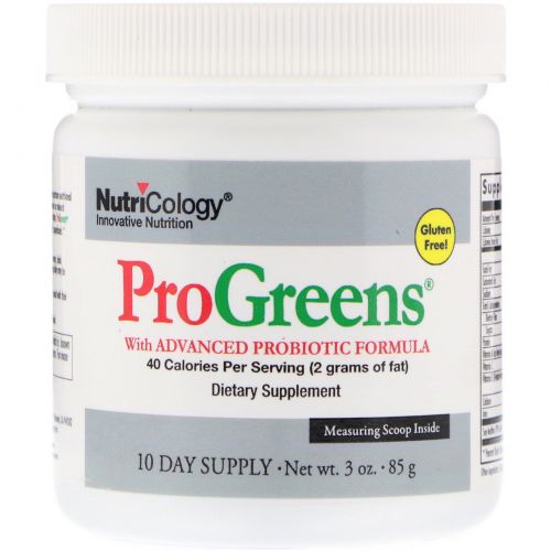 Nutricology, ProGreens, with Advanced Probiotic Formula, 10 Day Supply, 3 oz (85 g)