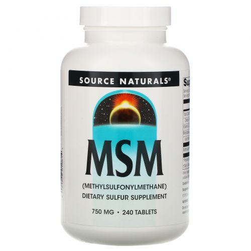 Source Naturals, МСМ, (метилсульфонилметан), 240 таблеток