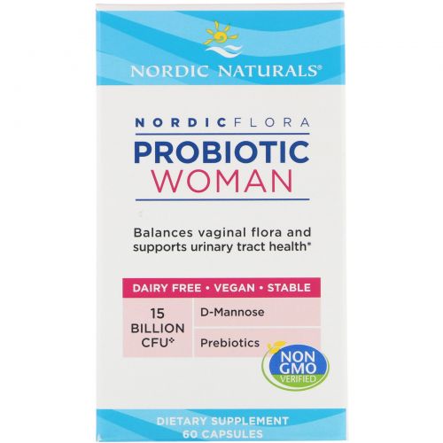 Nordic Naturals, Nordic Flora Probiotic, Woman, 60 Capsules