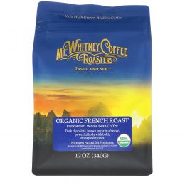 Mt. Whitney Coffee Roasters, Органический кофе французской обжарки, темное зерновое прожаренный кофе, 340 г (12 унций)