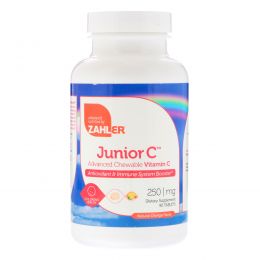 Zahler, Junior C , Advanced Chewable Vitamin C, Natural Orange Flavor, 250 mg, 90 Tablets (Discontinued Item)