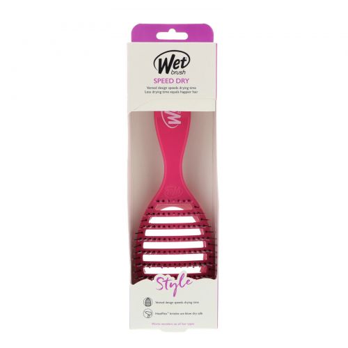 Wet Brush, Расческа для быстрой сушки волос, Розовая, 1 расческа