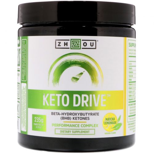 Zhou Nutrition, Keto Drive, лимонад с маття, 8,29 унц. (235 г)