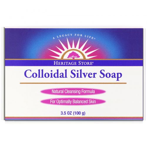 Heritage Products, Мыло Colloidal Silver Soap, 100 г