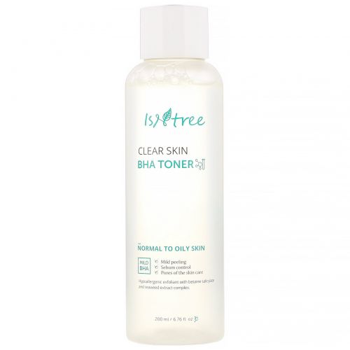 Isntree, Тонер Clear Skin BHA Toner, 200 мл (6,76 жидк. унции)