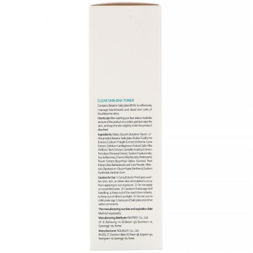 Isntree, Тонер Clear Skin BHA Toner, 200 мл (6,76 жидк. унции)