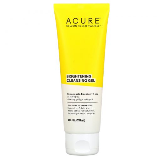 Acure Organics, Очищающее средство для лица с суперфруктами и фактором роста хлореллы, 118 мл