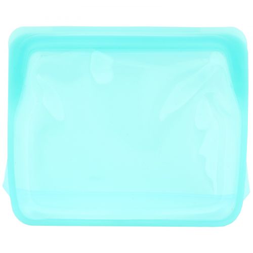 Stasher, Reusable Silicone Food Bag, Stand Up Bag, Aqua, 56 fl oz (128 g)