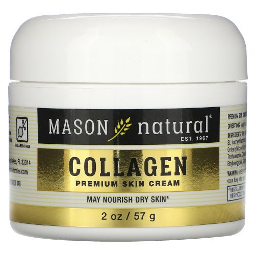 Mason Naturals, Крем с коллагеном, с ароматом груши, 2 унции (57 г)