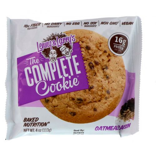 Lenny & Larry's, Complete Cookie, овсяные хлопья с изюмом, 12 печений, 4 унции (113 гр)